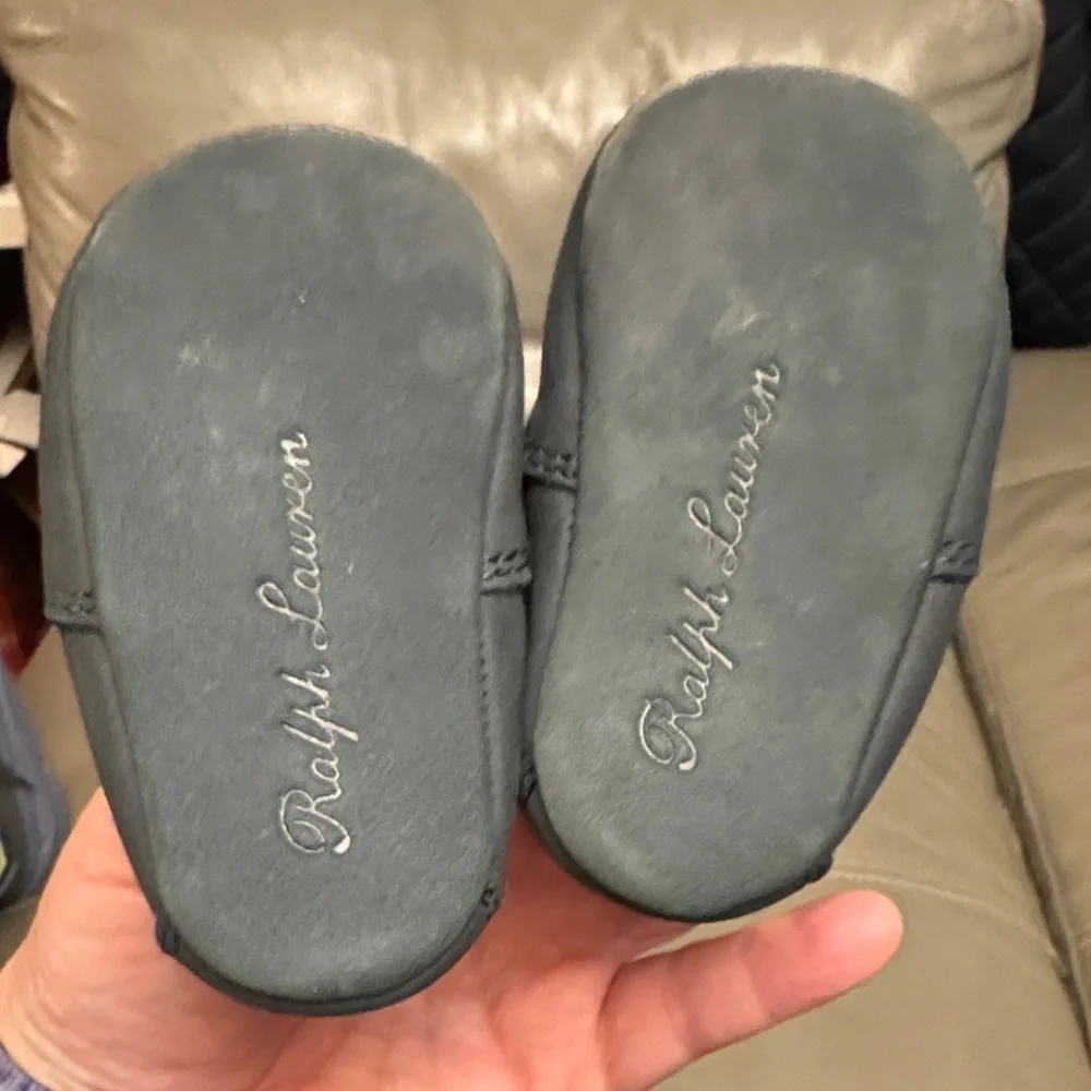 Ralph Lauren Navy Kids Moccasins